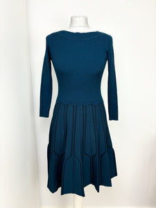 Sandro blue long sleeves dress - 10 UK