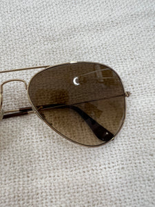 Ray Ban brown aviator sunglasses