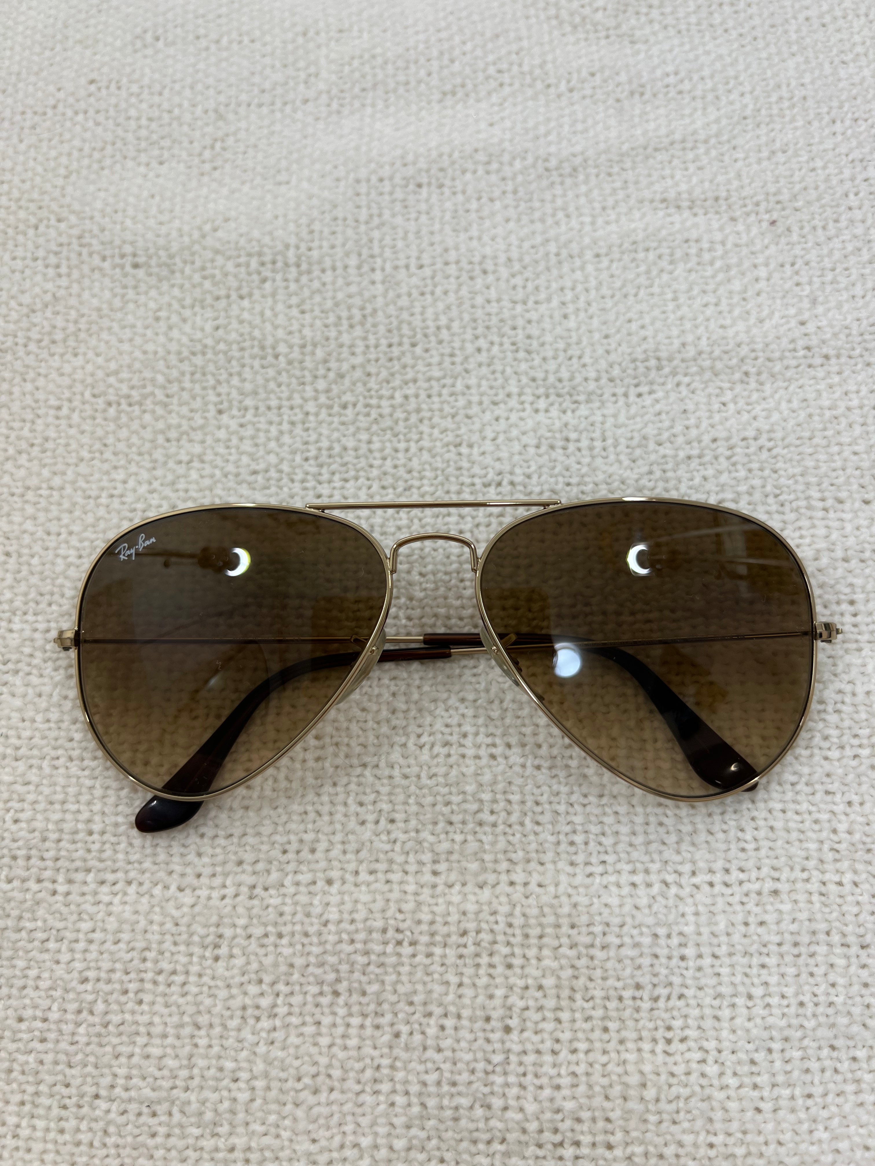 Ray Ban brown aviator sunglasses