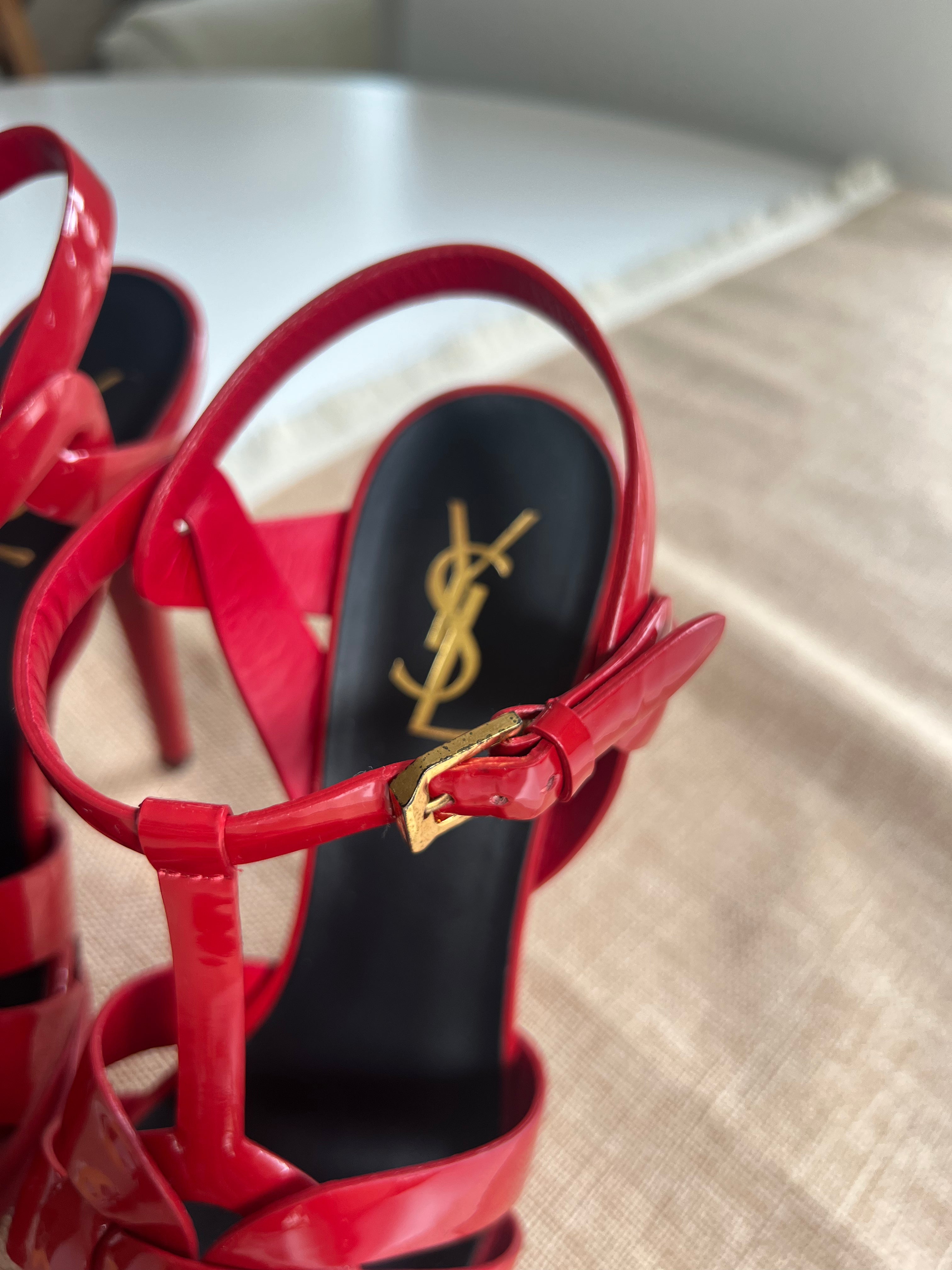 Saint Laurent Tribute red heels - 5 UK