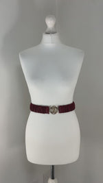 Load and play video in Gallery viewer, Chanel red leather belt
