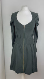 Load and play video in Gallery viewer, Reiss dark green dress - M
