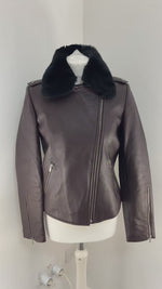 Load and play video in Gallery viewer, Comptoir des Cotonniers leather jacket - L
