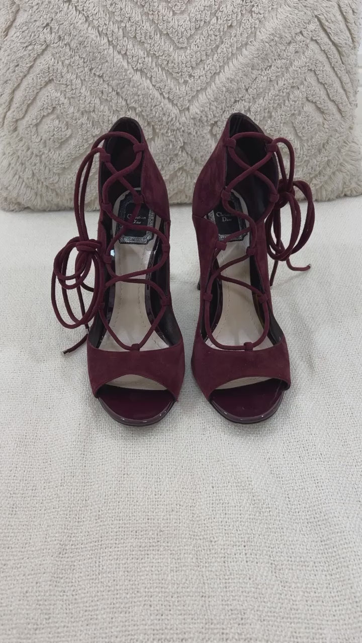 Dior marsala suede heels - 5 UK