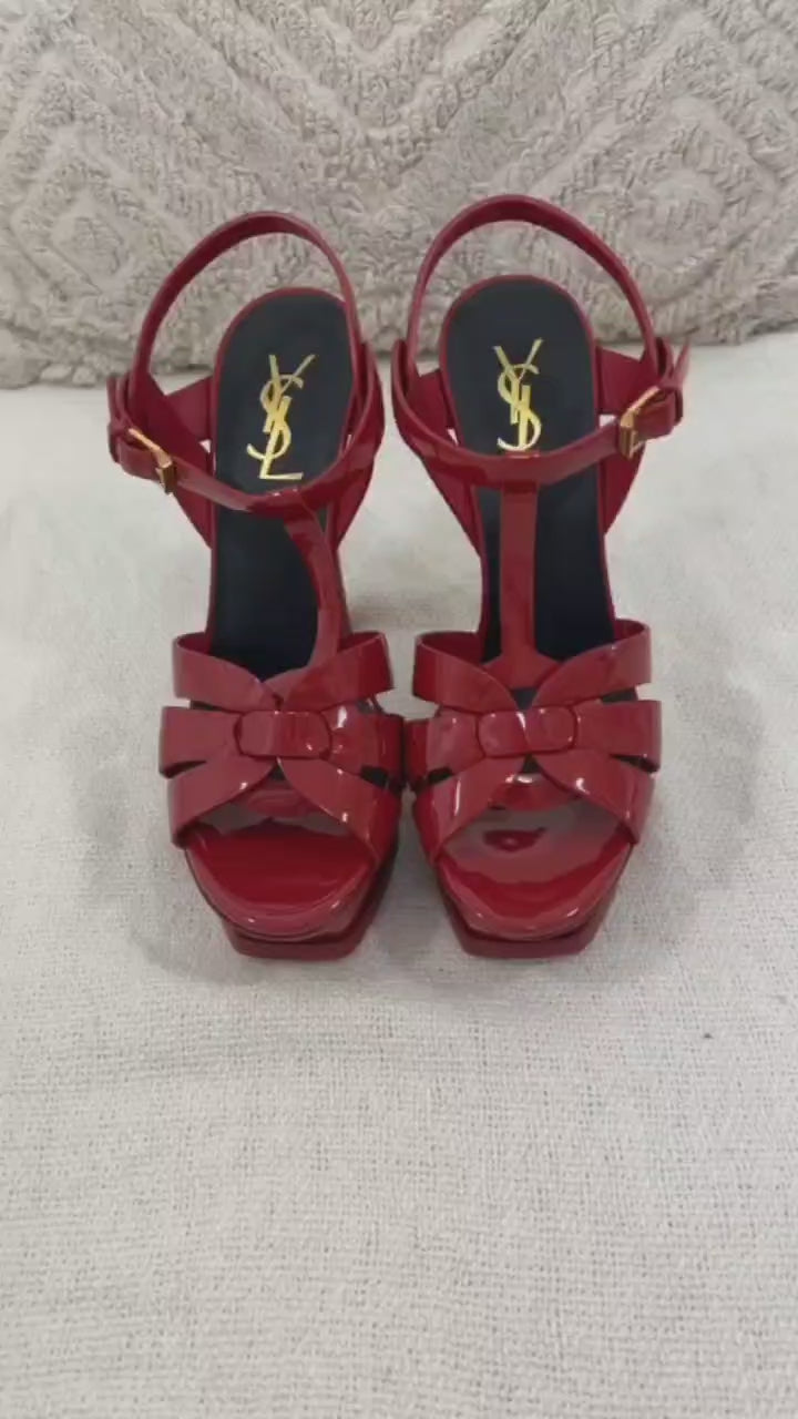 Saint Laurent Tribute red heels - 5 UK