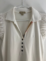 Load image into Gallery viewer, Burberry white polo shirt - S
