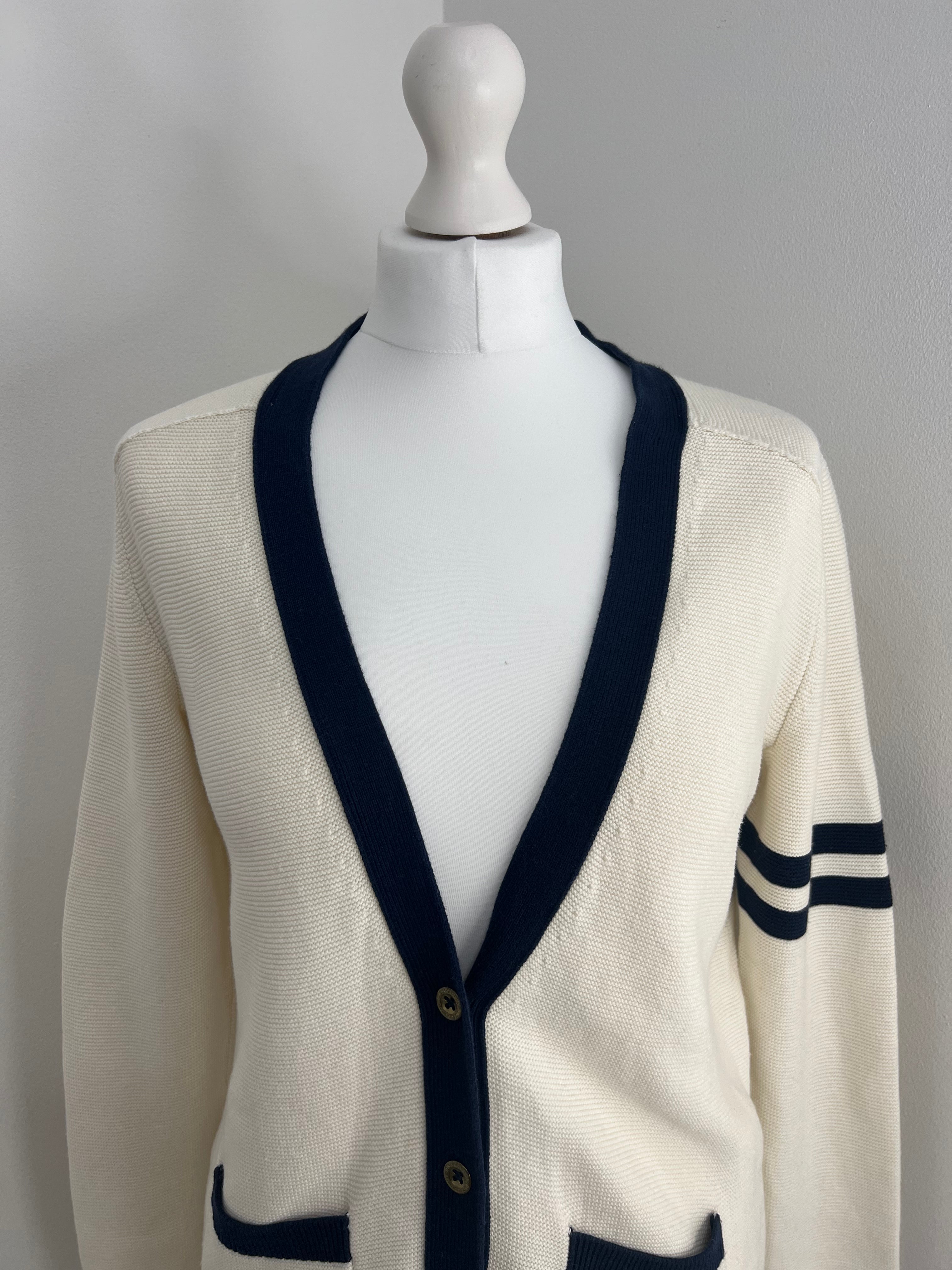 Juicy Couture off white and navy cardigan - S