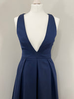 Load image into Gallery viewer, navy-blue-midi-dress
