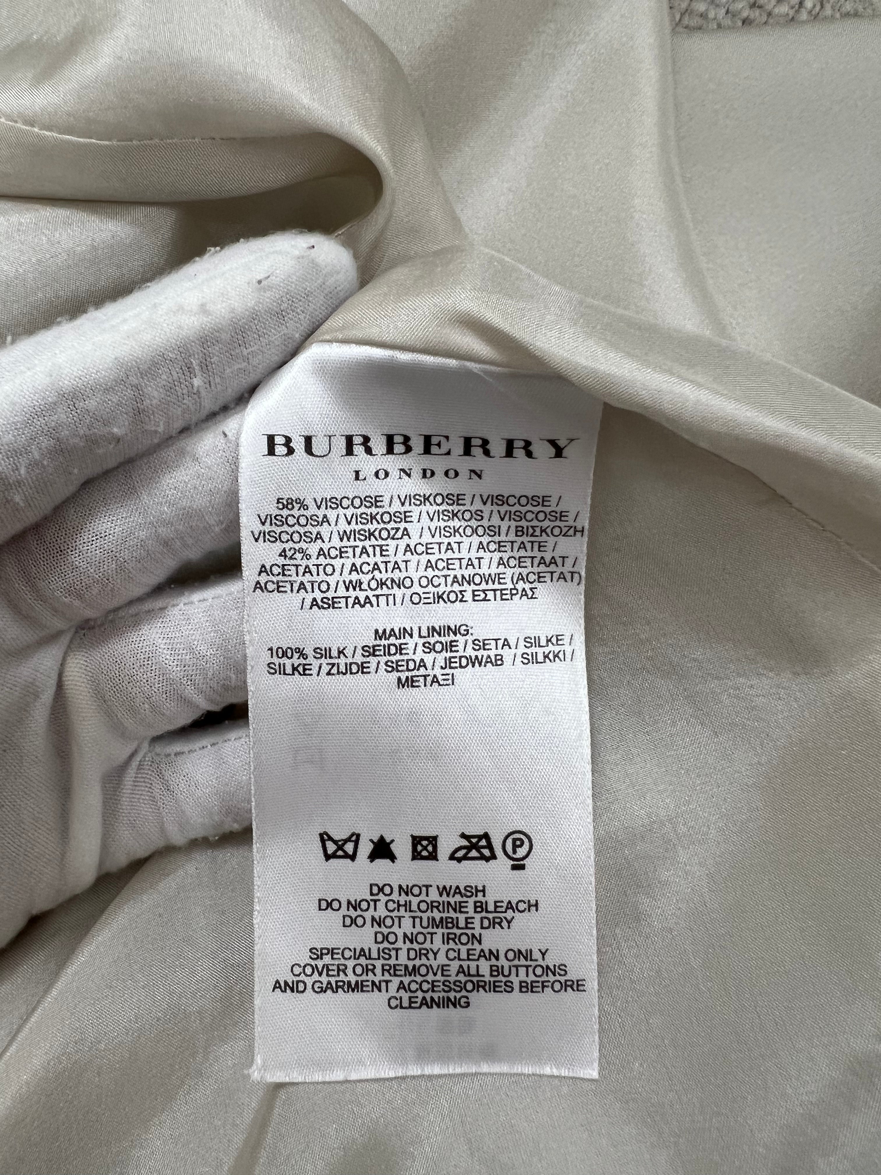 Burberry silver wrap dress - 8 UK