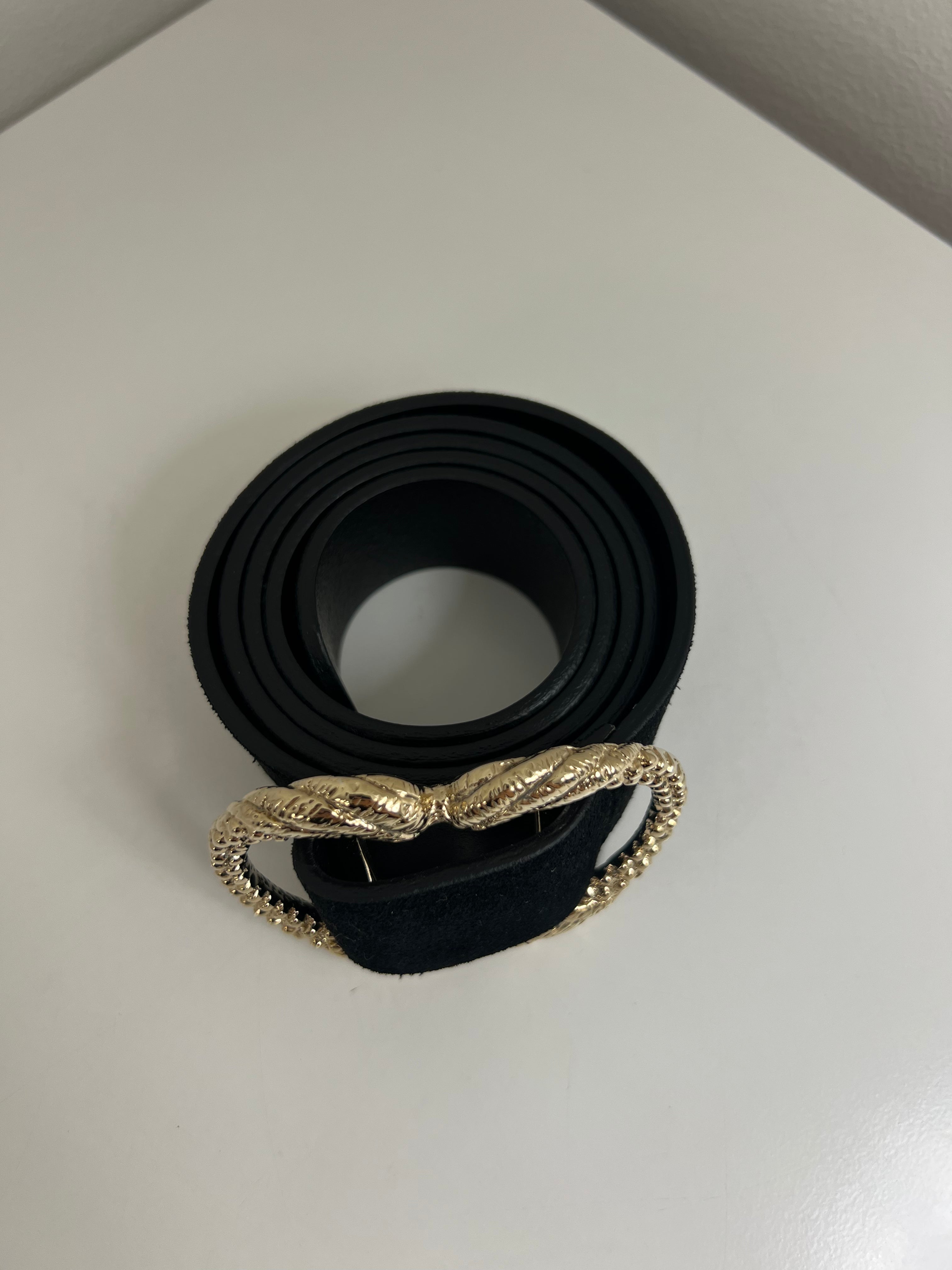 Sézane black leather belt - 90cm