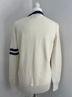 Load image into Gallery viewer, Juicy Couture off white and navy cardigan - S
