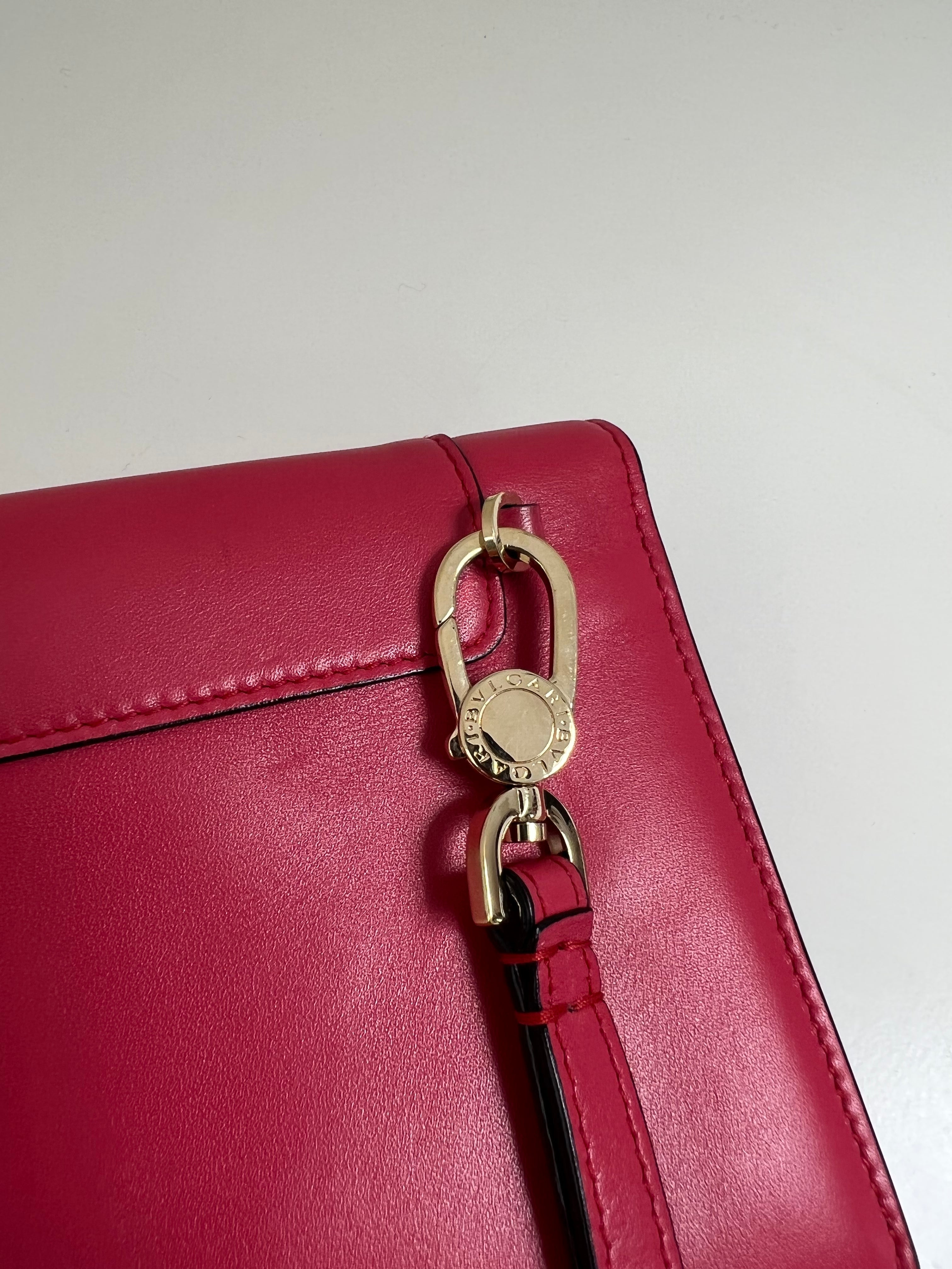 Serpenti leather clutch bag Bvlgari Grey in Leather - 32139754
