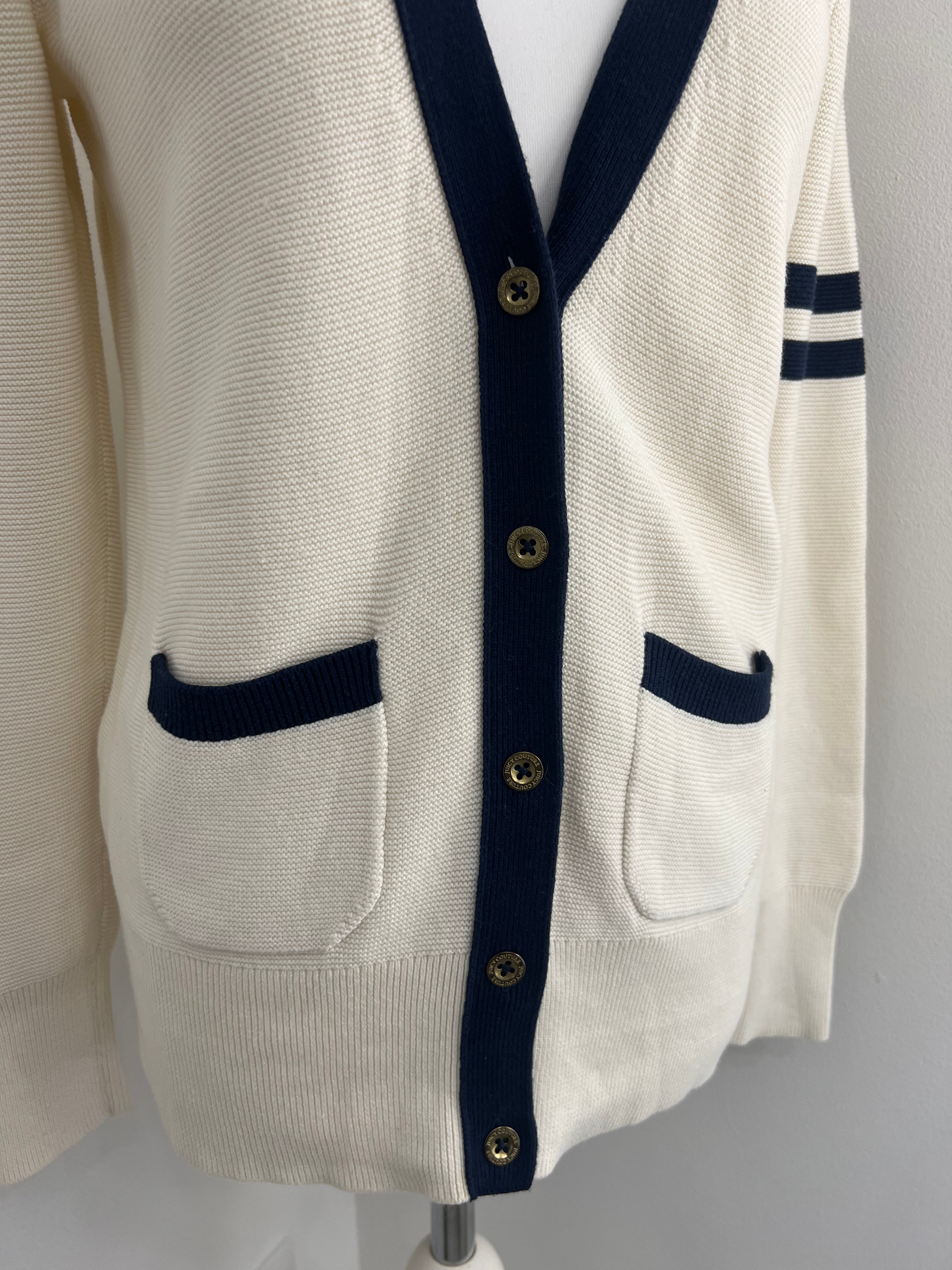 Juicy Couture off white and navy cardigan - S