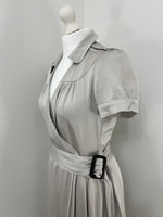 Load image into Gallery viewer, Burberry silver wrap dress - 8 UK
