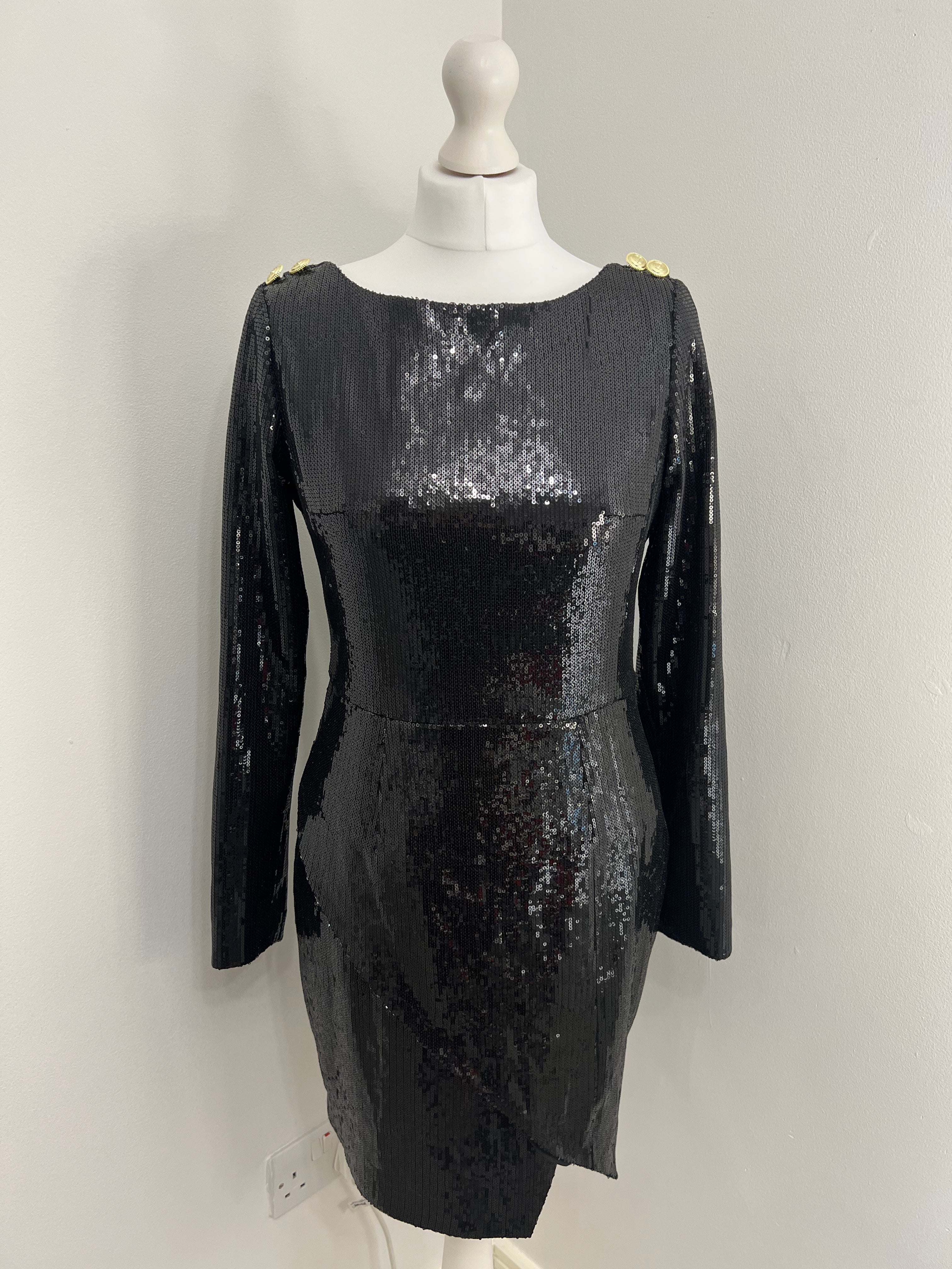 Karen millen deals black sequin dress