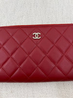 Load image into Gallery viewer, red-chanel-leather-wallet
