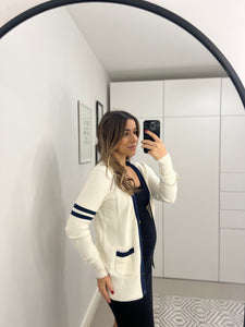 Juicy Couture off white and navy cardigan - S