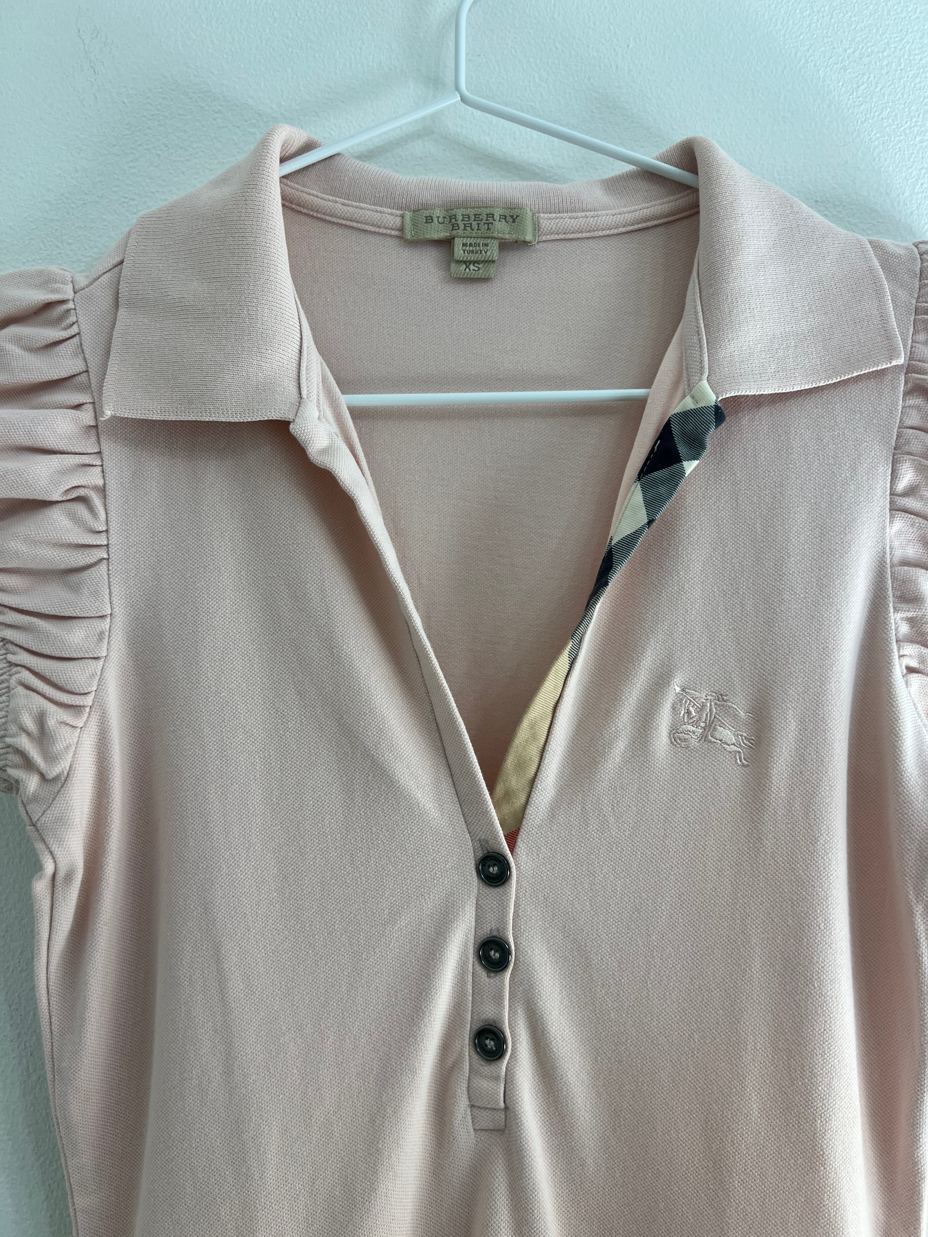 Burberry polo online shirt womens pink