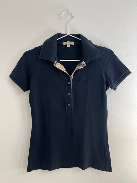 Burberry navy polo shirt XS