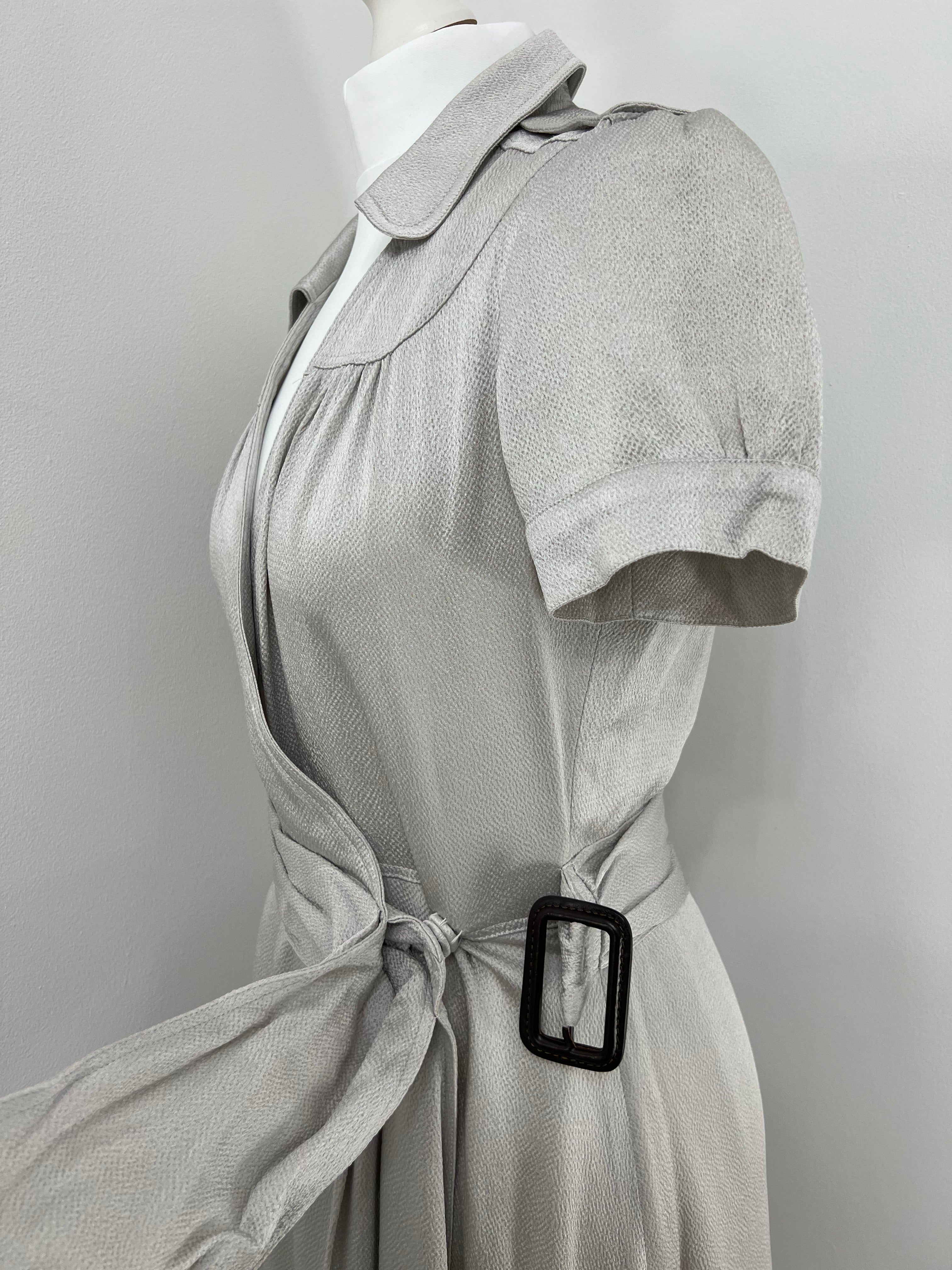 Burberry silver wrap dress 8 UK FriendshopLondon