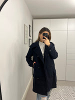 Load image into Gallery viewer, isabel-marant-navy-blue-coat
