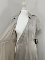 Load image into Gallery viewer, Burberry silver wrap dress - 8 UK
