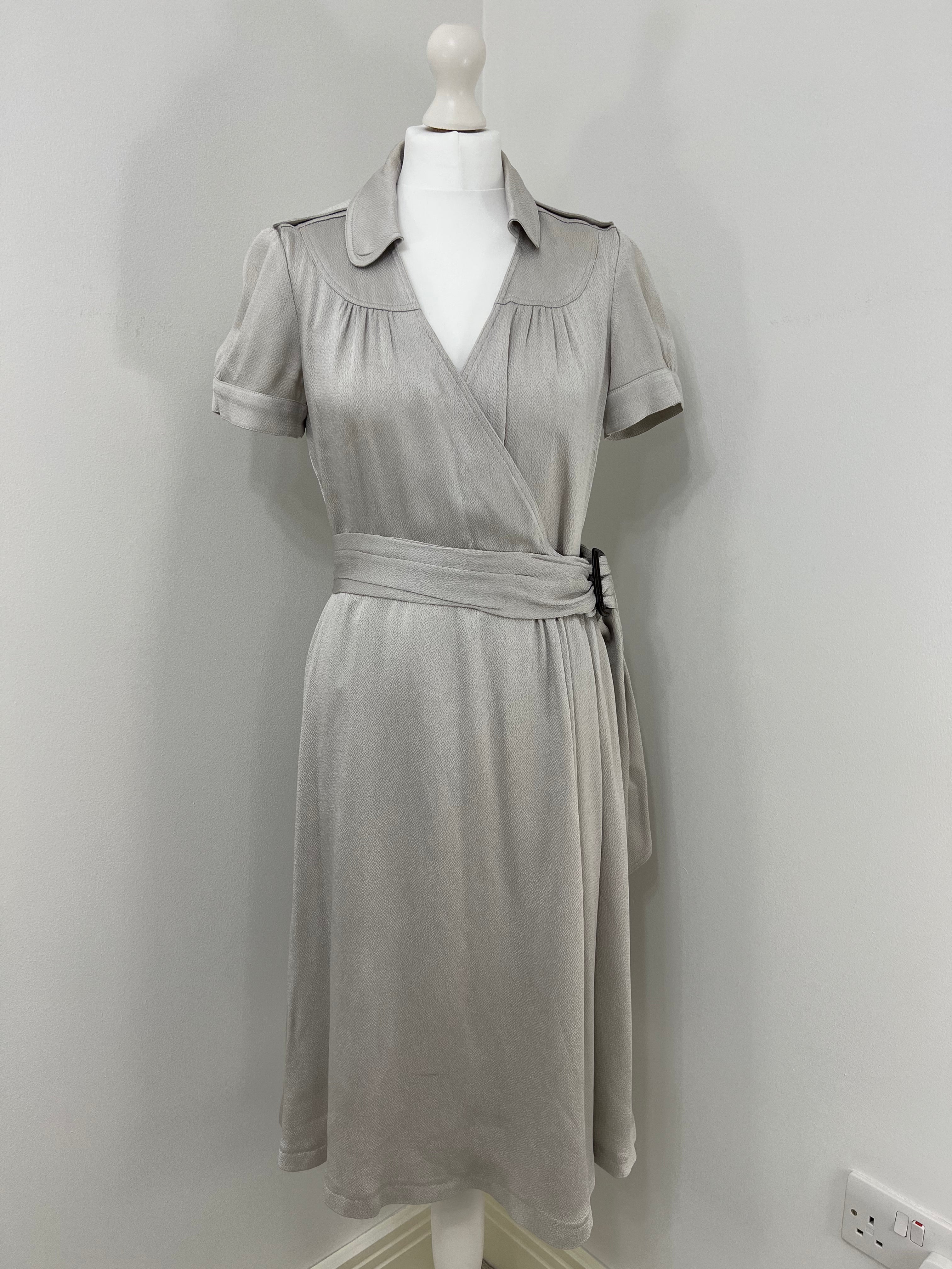 Burberry wrap dress best sale