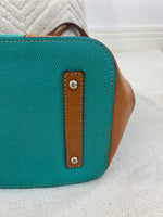 Load image into Gallery viewer, Dooney &amp; Bourke turquoise shoulder bag
